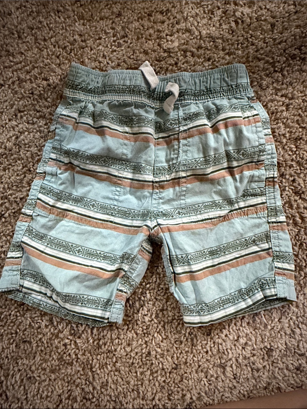 Garanimals Teal Striped Drawstring Shorts